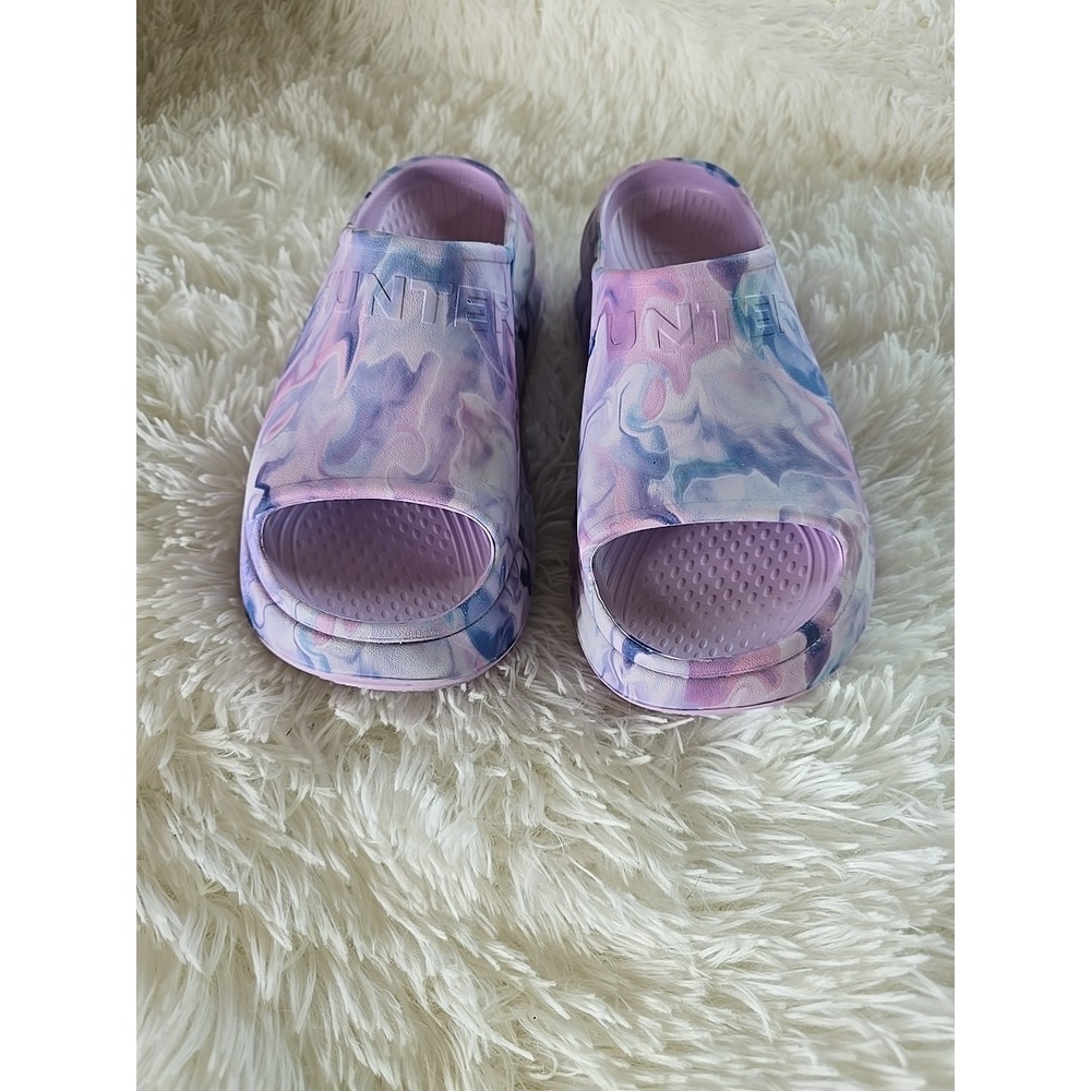 Hunter Haddie 2 Lightweight Womens Slip In Purple Slides Very Comfortable Sz 6 - Picture 4 of 8